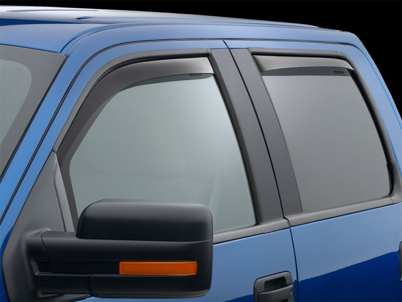 WeatherTech 2004 Ford F-150 SuperCrew Front & Rear Side Window Deflectors - Dark Tint