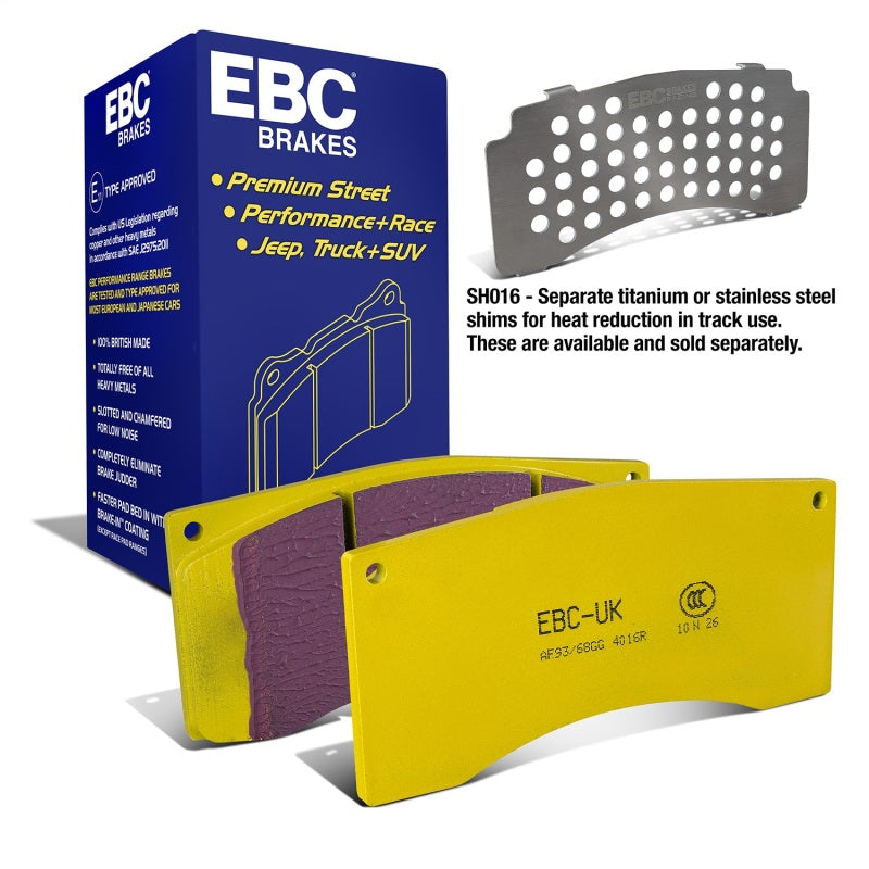 EBC Ford Saleen Mustang Alcon front calipers Yellowstuff Front Brake Pads