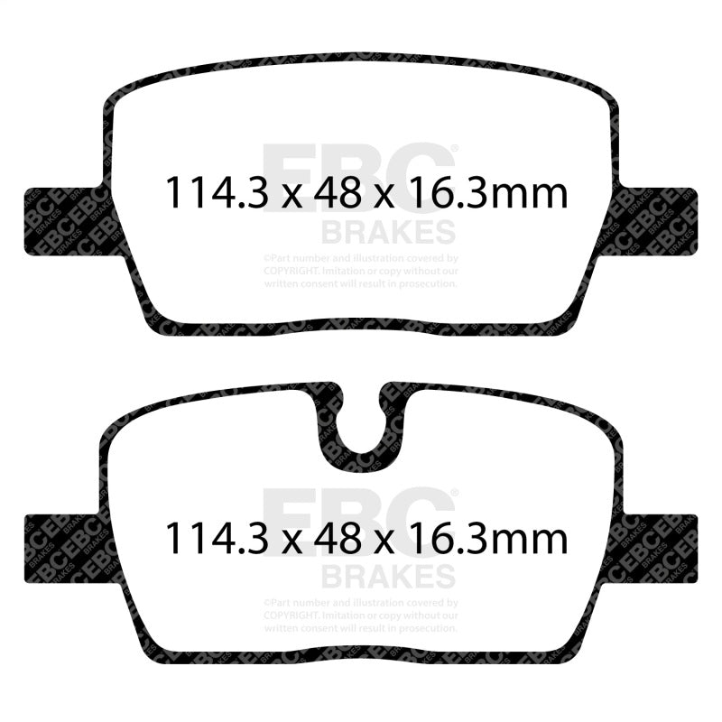 EBC 2020+ Cadillac CT4 Sport 2.0T Greenstuff Rear Brake Pads