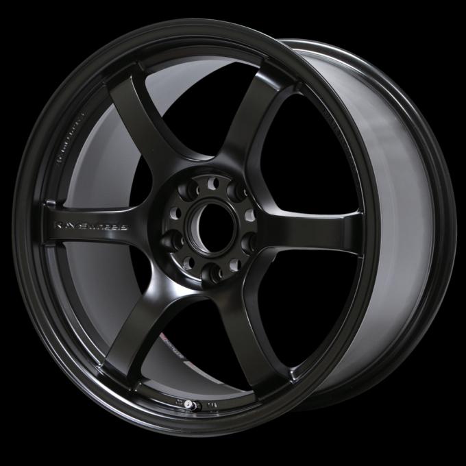 Gram Lights 57DR 18x9.5 +12 5x114.3 Semi Gloss Black Wheel