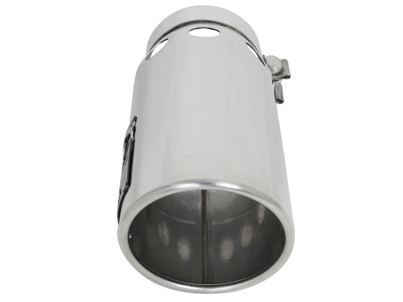 aFe Power Intercooled Tip Stainless Steel - Polished 4in In x 5in Out x 12in L Bolt-On