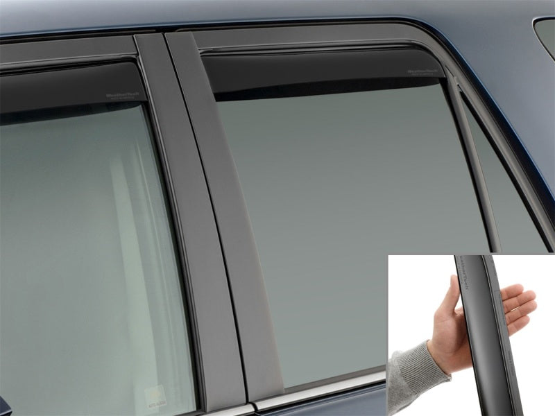 WeatherTech 10-24 Toyota 4Runner Rear Rear Side Window Deflectors - Matte Blk