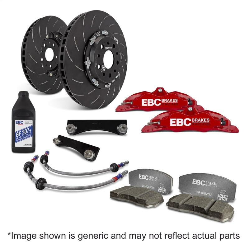 EBC Racing 15-17 Ford Fiesta (Mk7) Red Apollo-4 Calipers 300mm Rotors Front Big Brake Kit