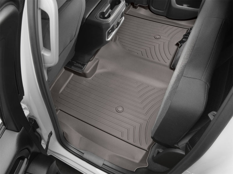 WeatherTech 2019+ Chevy Silverado 1500 Double Cab w/ 1st Row Bucket Seats Rear FloorLiner - Cocoa