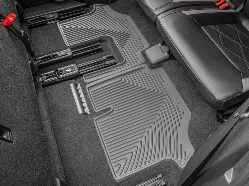 WeatherTech 18-26 Volkswagen Atlas-Bench 2nd Row-3rd Row Rear All-Weather Floor Mats - Grey