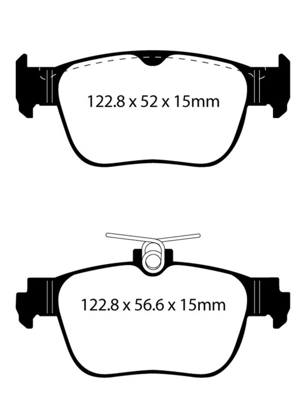 EBC 2022+ Audi A3 2.0T (40) Yellowstuff Rear Brake Pads