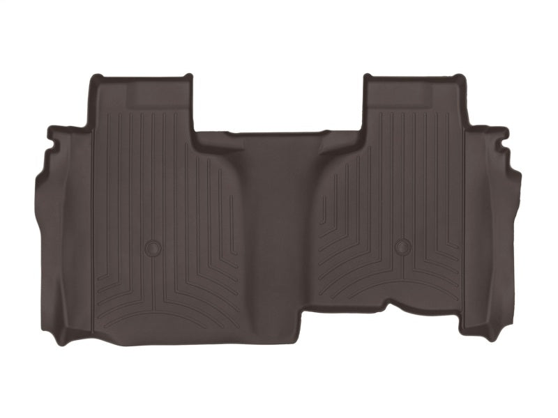WeatherTech 2019+ Chevy Silverado 1500 Double Cab w/ 1st Row Bucket Seats Rear FloorLiner - Cocoa