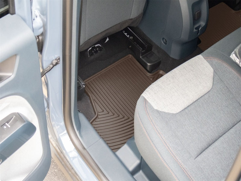 WeatherTech 22-26 Ford Maverick Hybrid 2nd Row Rear All-Weather Floor Mats - Cocoa