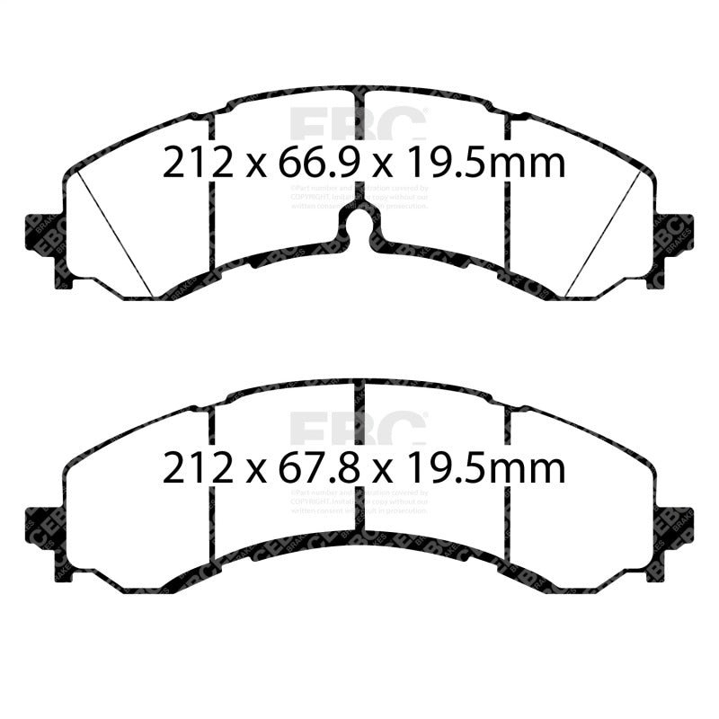 EBC 2019+ Chevrolet Silverado 2500 (2WD) Greenstuff Front Brake Pads