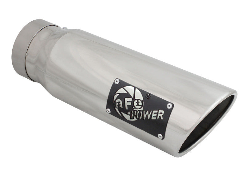 aFe Diesel Exhaust Tip Bolt On Polished 4in Inlet x 5in Outlet x 15in