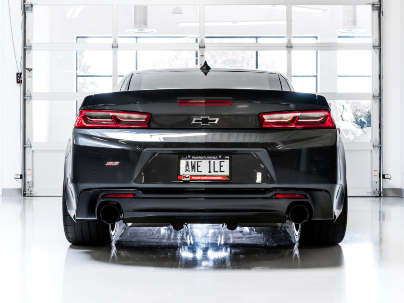 AWE Tuning 16-19 Chevrolet Camaro SS Axle-Back Exhaust - Track Edition (Diamond Black Tips)