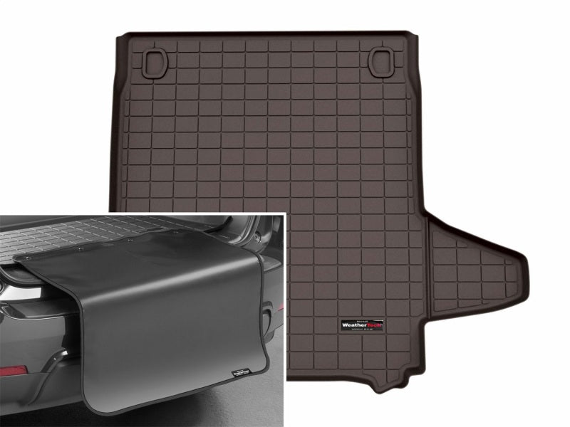 WeatherTech 25-26 Porsche Panamera E-Hybrid Trunk Cargo Liner w/Bumper Protector - Cocoa