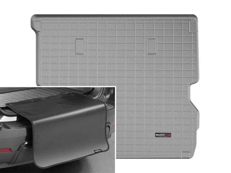 WeatherTech 2017+ Land Rover Discovery Cargo With Bumper Protector - Grey