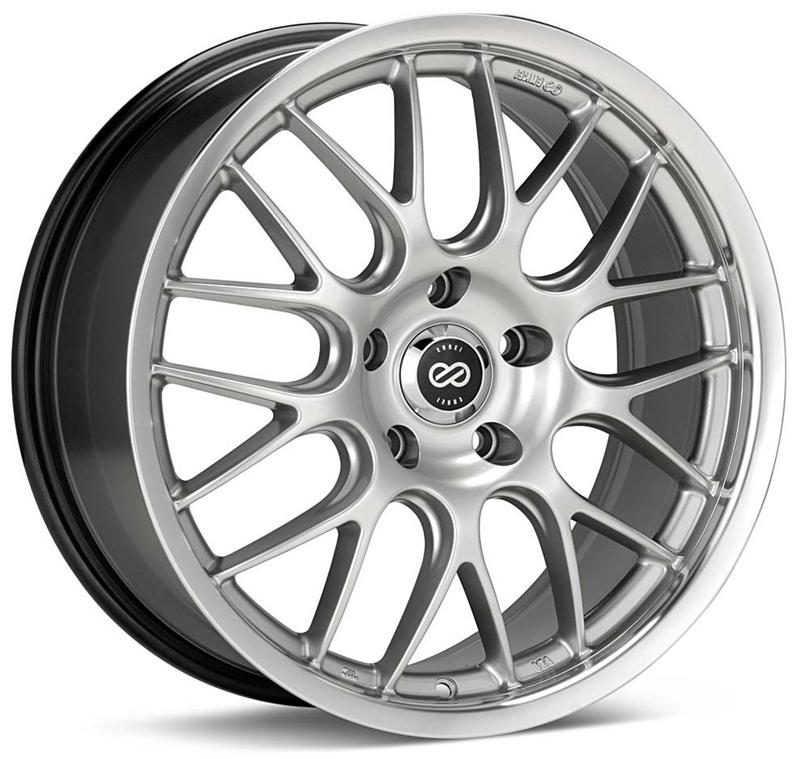 Enkei Lusso 18x7.5 42mm Offset 5x114.3 Bolt Pattern 72.6 Bore Black w/ Machined Lip Wheel
