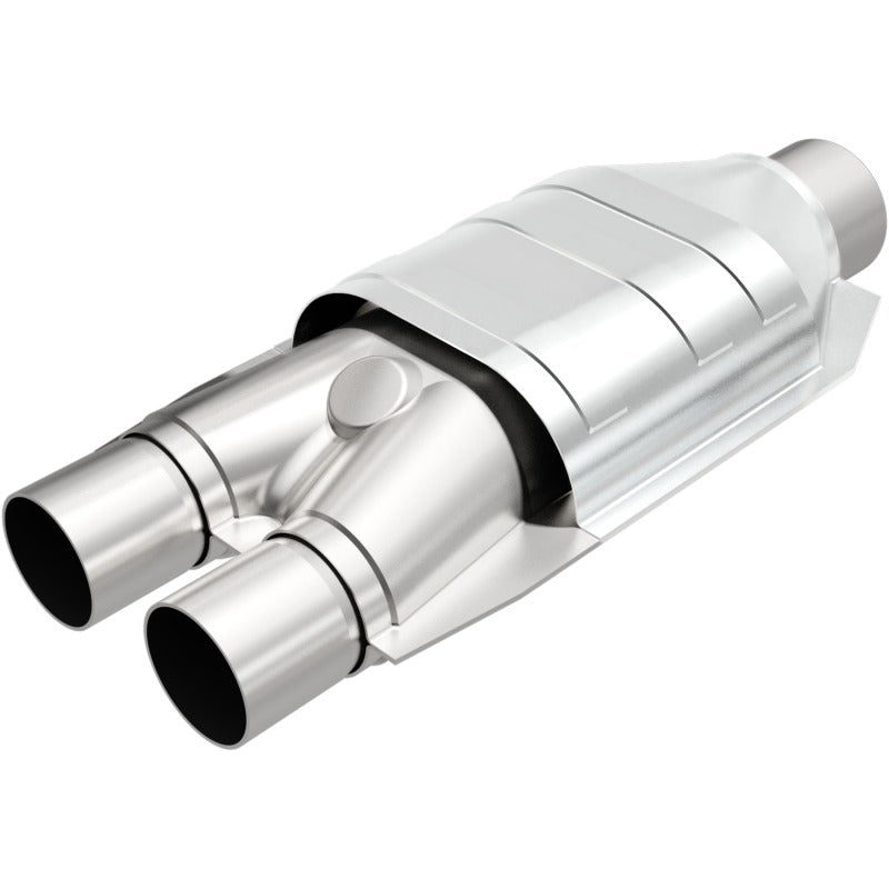 MagnaFlow Universal Catalytic Converter 2inch Inlet/2.5inch Outlet Dual/Single Oval Shape