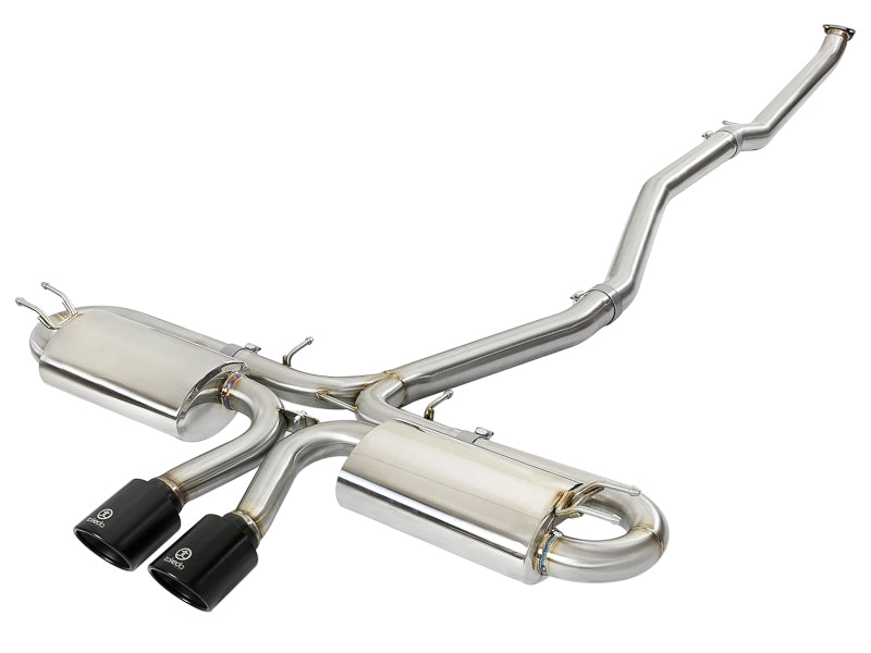 aFe Takeda 3in 304 SS Cat-Back Exhaust w/ Dual Center Black Tips 17+ Honda Civic Si (2dr) I4 1.5L