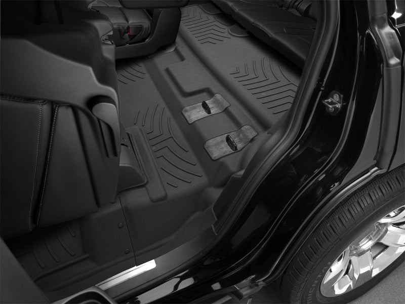WeatherTech 15-20 Cadillac Escalade w/Bucket 2nd Rw (2pc 2nd/3rd Rw) Rear FloorLiner HP - Black