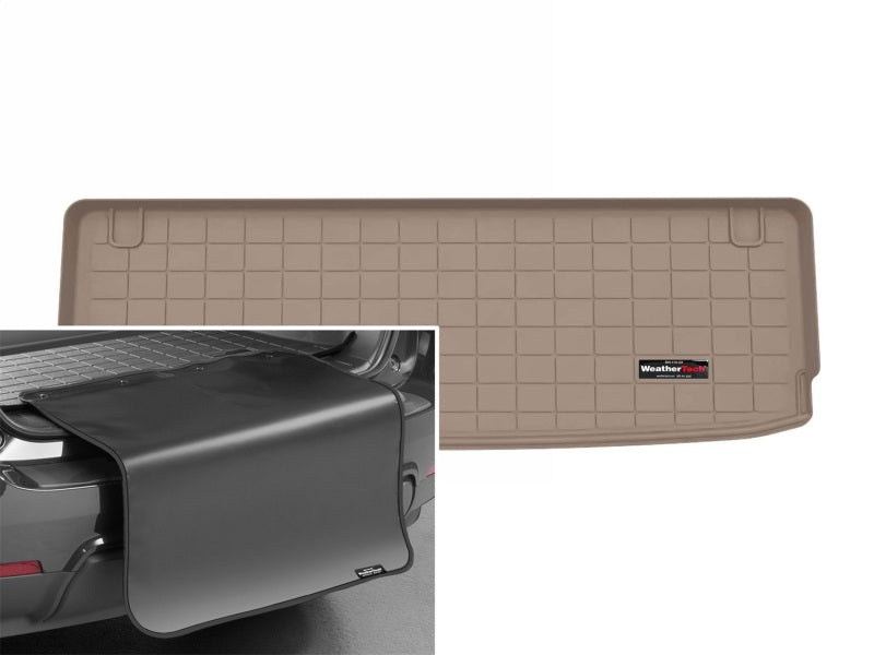 WeatherTech 25-26 Infiniti QX80 Behind 3rd Row Cargo Liner w/Bumper Protector - Tan