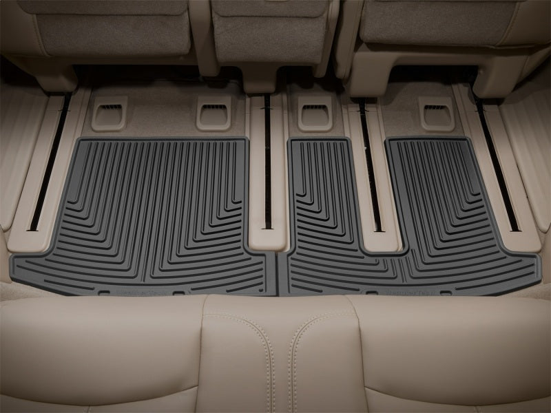 WeatherTech 13+ Nissan Pathfinder Rear Rubber Mats - Black