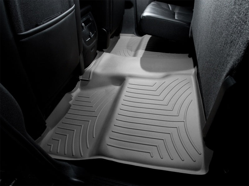 WeatherTech 07-13 Chevrolet Silverado (Excl. Hybrid) Crew Cab Rear FloorLiner - Grey