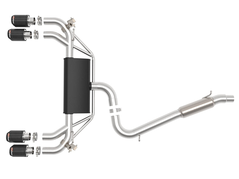 aFe POWER MACH Force-Xp 15-19 Volkswagen Golf R L4-2.0L(T) 304 SS Cat-Back Exhaust System - Carbon