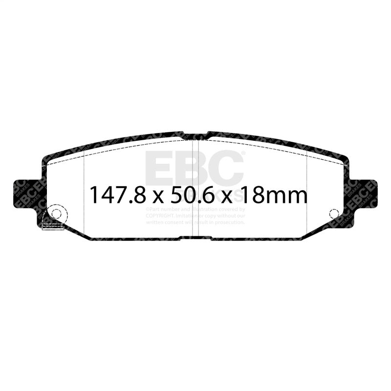 EBC 2018+ Jeep Wrangler (JL) 2.0T Extra Duty Rear Brake Pads