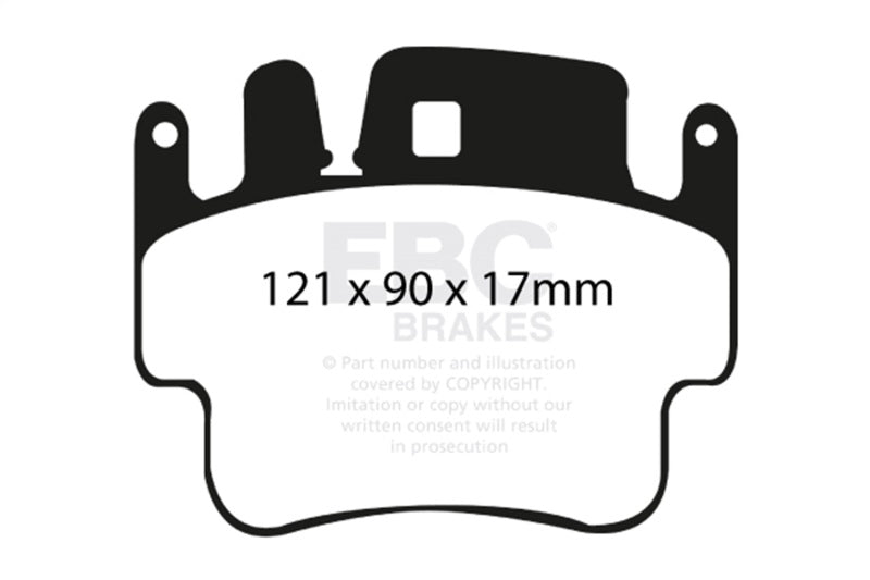 EBC Racing 98-05 Porsche 911 (996) Carrera 2 3.4L (Cast Iron Rotor Only) RP-X Front Brake Pads