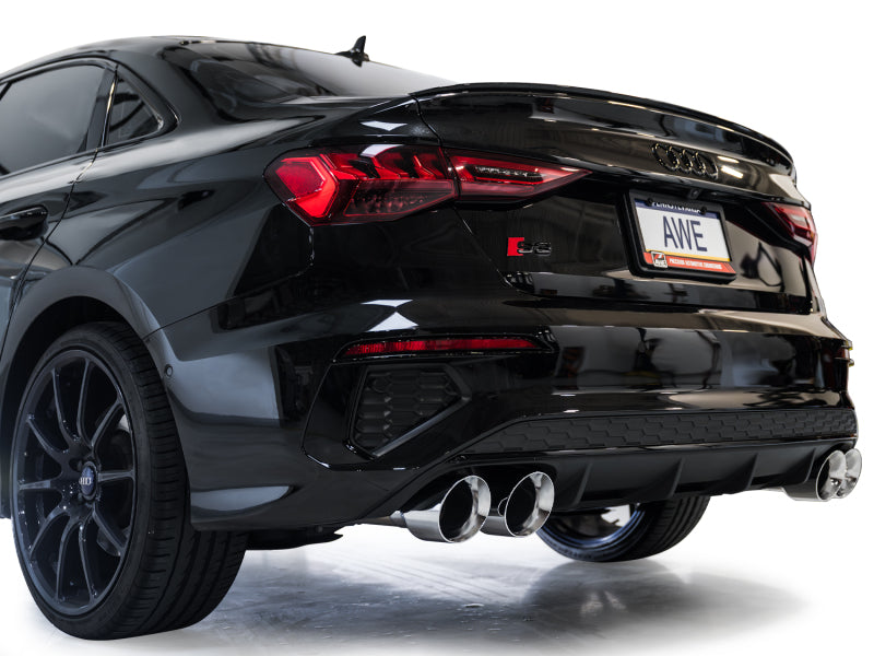 AWE Tuning 22-24 Audi 8Y S3 Touring Edition Exhaust - Chrome Silver Tips
