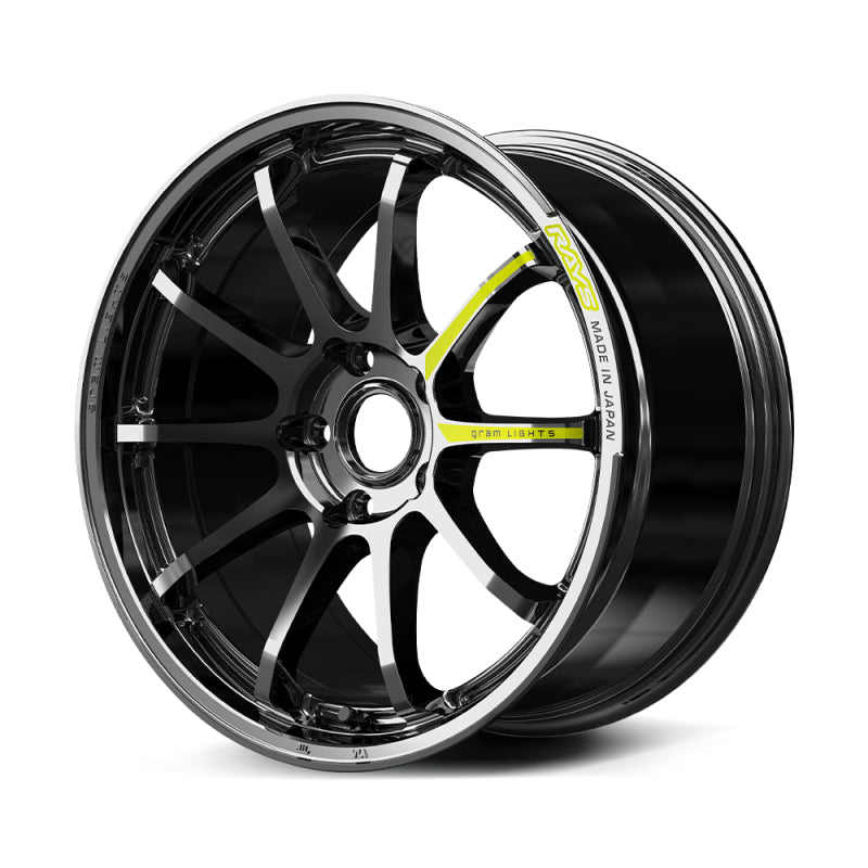 Gram Lights 57NR Limited Edition 18X9.5 +12 5x114.3 Rays Black Metal Coat (RB)