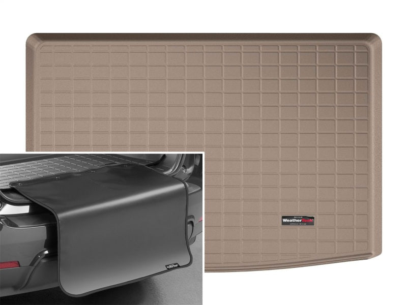 WeatherTech 2021+ Chevrolet Suburban Cargo With Bumper Protector - Tan