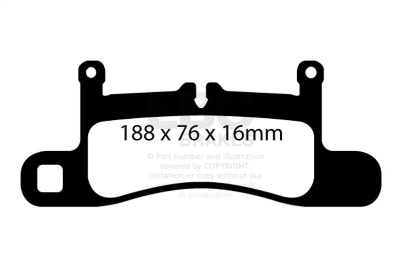 EBC Racing 12-15 Porsche 911 (991) Carrera 3.4L (Cast Iron Rotor Only) RP-X Rear Brake Pads