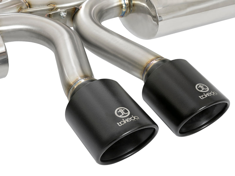 aFe Takeda 3in 304 SS Cat-Back Exhaust w/ Dual Center Black Tips 17+ Honda Civic Si (2dr) I4 1.5L