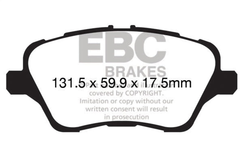EBC Racing 12-17 Ford Fiesta ST (Mk7) RP-1 Race Front Brake Pads