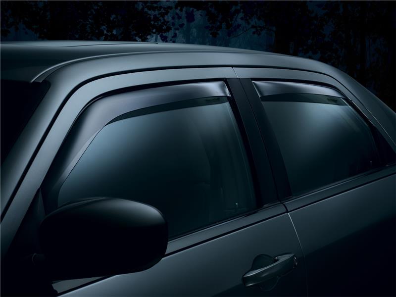 WeatherTech 05-13 Toyota Tacoma Double Cab Front and Rear Side Window Deflectors - Dark Smoke