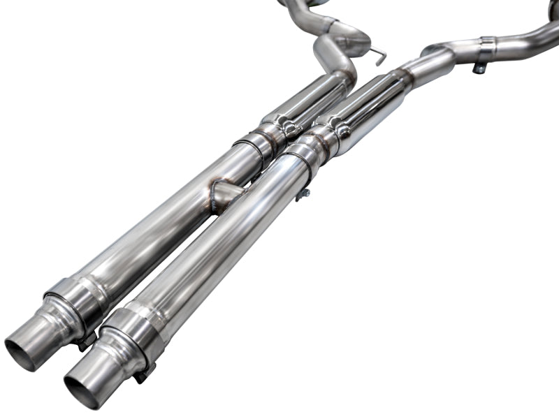 AWE 2024 Ford Mustang GT Fastback S650 RWD Track Edition Cat-Back Exhaust w/ Dual Chrome Silver Tips