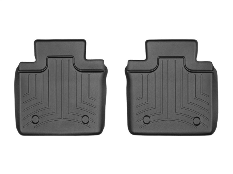 WeatherTech 14+ Maserati Quattroporte Rear FloorLiner - Black (fits Models w/2 Zone Climate Cntrl)