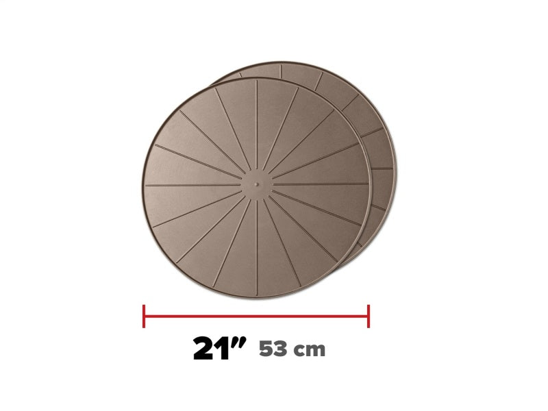 WeatherTech Project Mats 21in. Round - Tan (2pc Set)