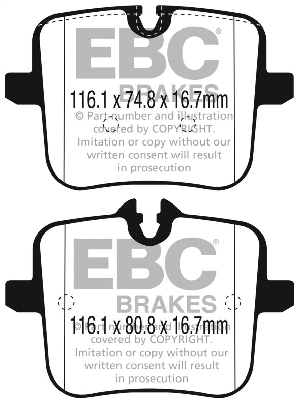 EBC Racing 2018 BMW M5 (F90) RP-1 Race Rear Brake Pads