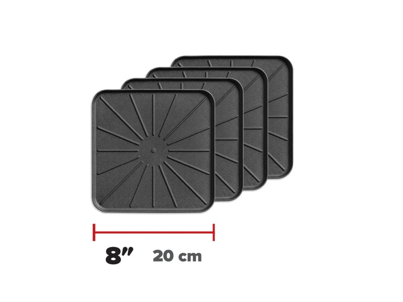 WeatherTech Home Surface Protectors 8in. Square - Black (4pc Set)