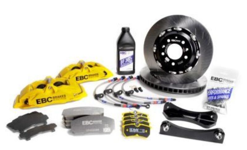 EBC Racing 01-07 Acura RSX Type S 2.0L Yellow Apollo-4 Calipers 330mm Rotors Front Big Brake Kit