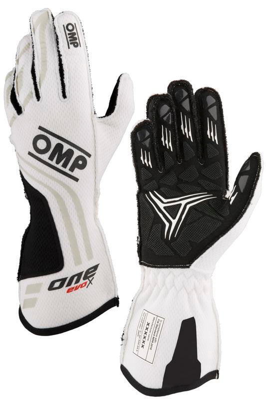 OMP ONE EVO X GLOVES FIA 8856-2018 ORANGE / BLACK SZ XS