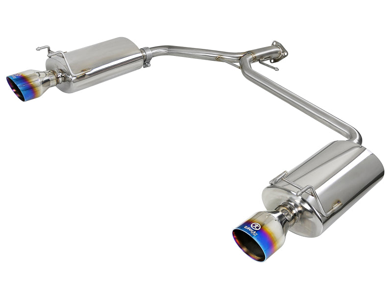 aFe Takeda 2.25-1.75in 304 SS Axle-Back Exh w/Blue Flame Tips 13-17 Honda Accord Sport Sedan I4-2.4L
