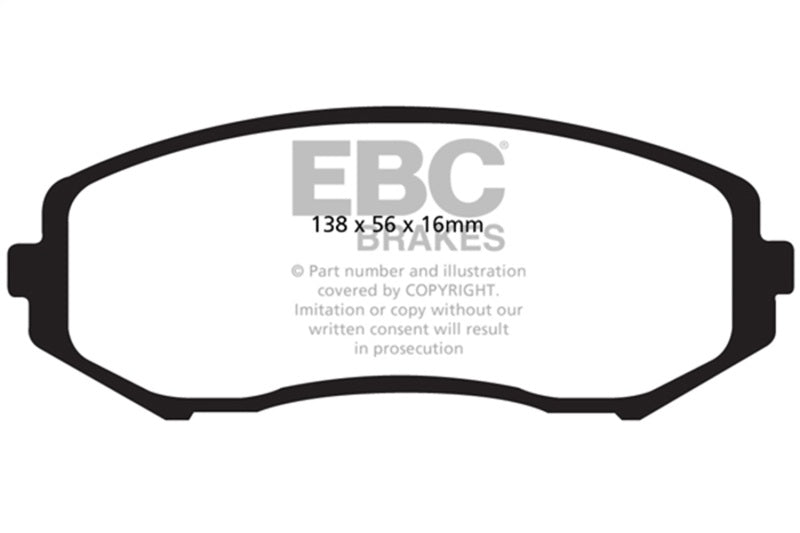 EBC 08-13 Suzuki Grand Vitara 2.4L Yellowstuff Front Brake Pads