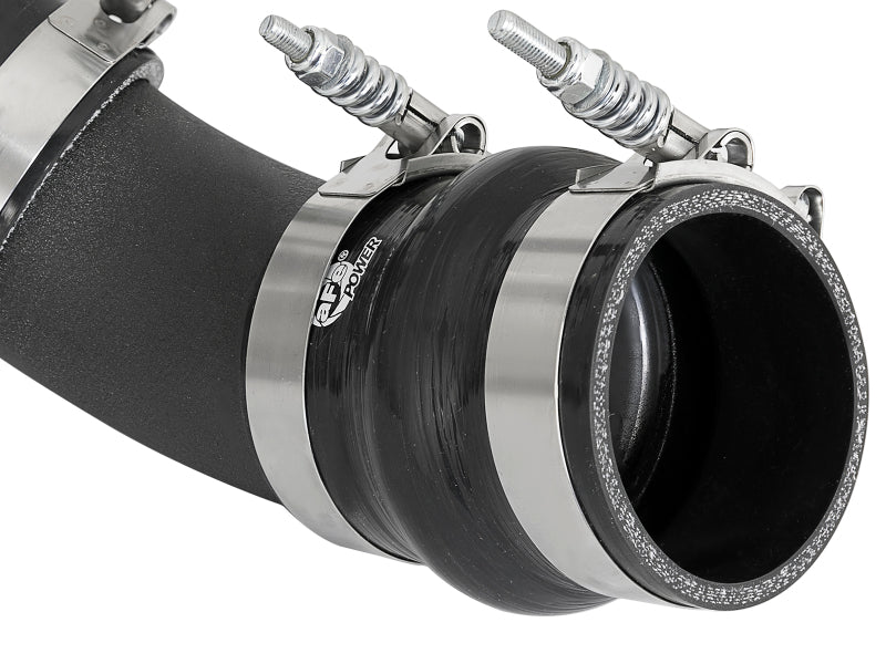 aFe BladeRunner 3in/3-1/2in Black Intercooler Tubes Hot/Cold 2017 GM Diesel Trucks V8 6.6L (td) L5P