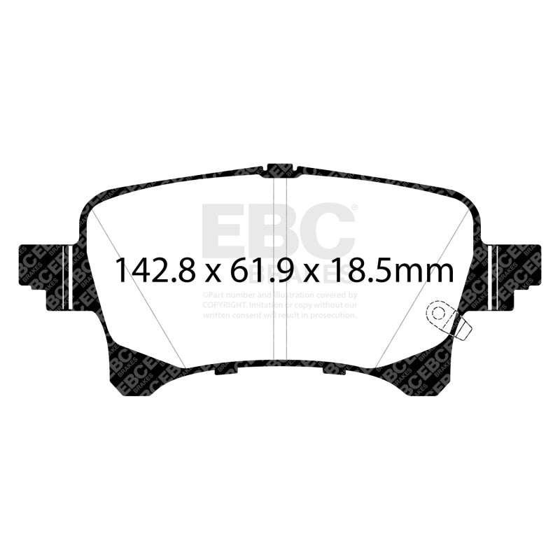 EBC 2019+ Jeep Gladiator 3.6L Greenstuff Rear Brake Pads