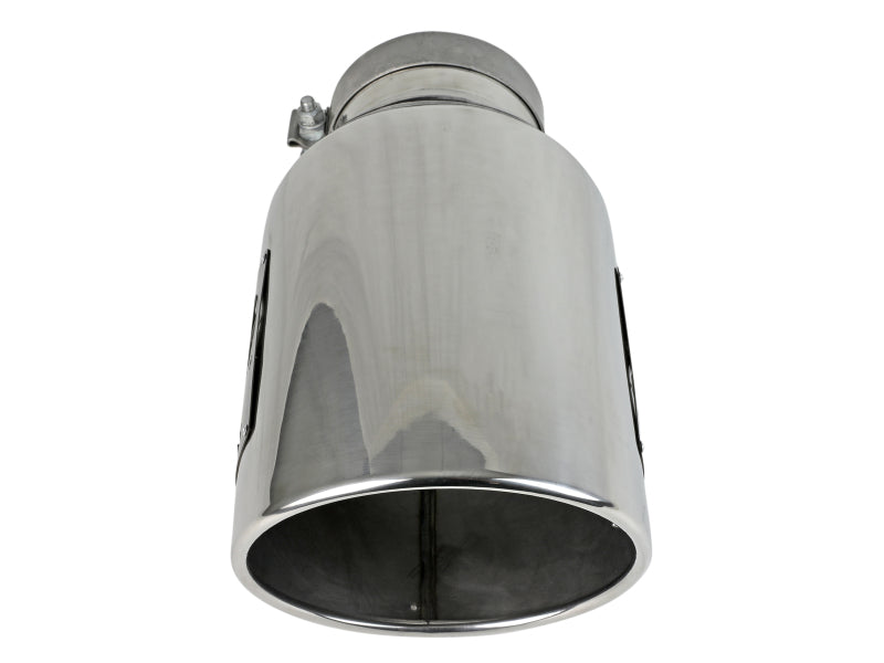 aFe Power Universal 5in Inlet 8in Outlet MACH Force-XP Clamp-On Exhaust Tip - Polished