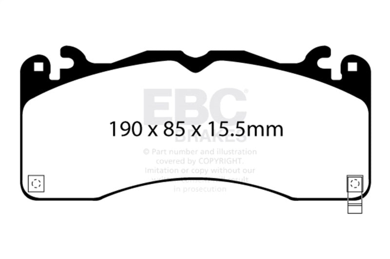 EBC Racing 2015+ Ford Mustang (6th Gen) 2.3L Turbo (GT Performance Package) RP-X Front Brake Pads
