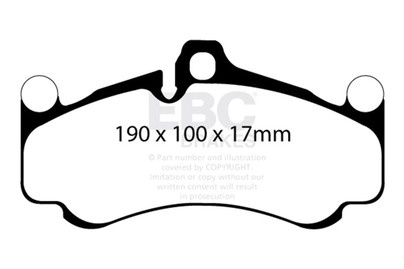EBC Racing 10-12 Porsche 911 (997) GT3 3.8L (Cast Iron Rotor Only) RP-X Front Brake Pads