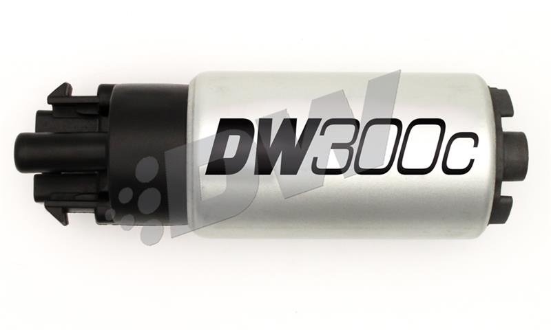DeatschWerks 340lph DW300C Compact Fuel Pump w/ Universal Install Kit (w/ Mounting Clips)