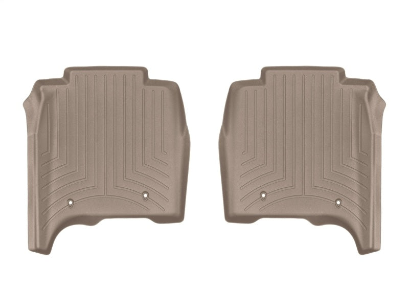 WeatherTech 14-16 Land Rover-Range Rover Rear FloorLiner - Tan Long Wheelbase w/ 2nd Row Console